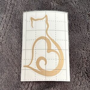 Gold Cat Vinyl Decal